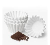 D L D Filtro de café 100 unidades 1-2 tazas tamaño adecuado para cafetera de goteo universal adecuado marca principal sin papel blanco