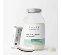 D-LAB Pro-Colágeno Digestión | Frasco Curado Polvo 28 Días | Suplemento alimenticio Fabricado en Francia | Fórmula Completa Probióticos Prebióticos Enzimas | Digestión Microbiota y Tránsito Ligero