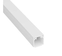 D-Line 1D1616W Canaleta para cables cuadrada, tapacables autoadhesivo, gestión de cableado para ocultar cables - 1 x 16 mm (anch.) x 16 mm (alt.) Longitud de 1 metro - Blanco