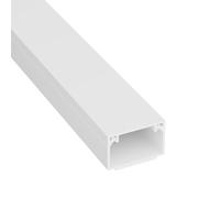 D-Line 1D2516W Canaleta para cables cuadrada, tapacables autoadhesivo, gestión de cableado para ocultar cables - 1 x 25 mm (anch.) x 16 mm (alt.) Longitud de 1 metro - Blanco
