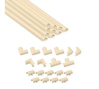 D-Line Micro+ 2010M-400, Canaletas adhesivas para cables, Solución para organizar, proteger y cubrir cables - 10x 20mm (anch.) x 10mm (alt.) x 40 cm longitudes (4-metro) - Magnolia