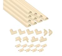 D-Line Mini 3015M-400, Canaletas adhesivas para cables, Solución para organizar, proteger y cubrir cables - 10x 30mm (anch.) x 15mm (alt.) x 40 cm longitudes (4-metro) - Magnolia