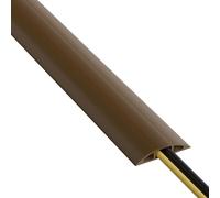 D-Line CC-3 | Canaleta pasacables Cavidad x 60 mm y 1,8 m en color marrón | Protector de cables para suelo para el tránsito ligero de personas, 1,8m