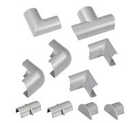 D-Line CLOAP3015A 30x15mm Accesorios para Canaletas, Set de 10 Piezas - Efecto Aluminio