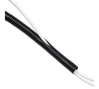D-Line CTT1.1/25B, Tubo flexible de plástico corrugado para cables eléctricos - 25mm Diámetro x 1.1m longitud - Nero