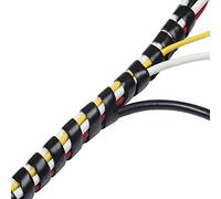 D-Line CTW2.5B Protector y organizador de cables en espiral, Funda en espiral para cables de 10 a 40mm de diámetro - 2.5m longitud - Nero