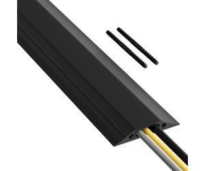 D-Line FC83B prestaciones Medias Enlazable Planta Cubierta del Cable/Cable Protector | Proteger los Cables y Evitar el Peligro de Viaje | 1,8 Metros (L) - Cable 30mm cavidad (W) x 10 mm (H) | Negro