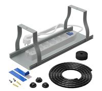 D-Line Kit Organizador de Cables - Bandeja para Cables bajo Escritorio con Envoltura en Espiral, Banda y Clips - Fácil de Instalar, Reduce el desorden y Organiza el Espacio