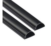 D-Line Mini 1D3015B-2PK, Canaletas de plástico para cables de red y líneas eléctricas, Canaletas para cables eléctricos - 2x 30mm (anch.) x 15mm (alt.) x 1-metro longitudes (2-metro) - Negro