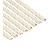 D-Line Mini Canal Portacables de 8 Metros, Cubierta de Cable Autoadhesiva, Solución de Gestión de Cables, 30mm (Ancho) x 15mm (Alto), 8 Piezas de 1 Metro (Multipack de 8 metros), Beige (Magnolia)