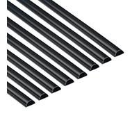D-Line Mini Canal Portacables de 8 Metros, Cubierta de Cable Autoadhesiva, Solución de Gestión de Cables, 30mm (Ancho) x 15mm (Alto), 8 Piezas de 1 Metro (Multipack de 8 metros), Negro