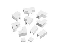D-Line para gestión de Cables, para unir Varios tramos de tapacables, Blanco, 16x16 mm Multipack de Accesorios