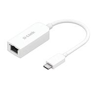 D-Link Adaptador USB C a Ethernet, Adaptador de Red LAN Ethernet Tipo C a 2.5 Gigabit 2500 Mbps con Cable Rendimiento Windows Mac OS Dongle (DUB-E250)