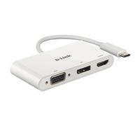 D-Link DUB-V310 base para portátil y replicador de puertos Alámbrico USB 3.2 Gen 1 (3.1 Gen 1) Type-C Blanco