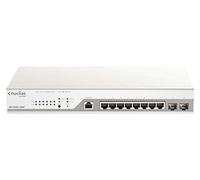 D-Link Conmutador PoE+ de 10 puertos Gigabit Ethernet Nuclias gestionado en la nube, 8 puertos PoE (130 W) y 2 puertos Gigabit Combo (DBS-2000-10MP)