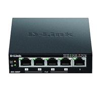 D-Link DES-1005P/E - Switch PoE+ con 5 Puertos 10/100 Mbps, 4 Puertos PoE 802.3af/802.3at de hasta 30 W por puerto y hasta un total de 60 W, carcasa metálica, Full Duplex
