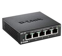 D-Link DES-105 - Switch de Red con 5 Puertos LAN Fast Ethernet 10/100 Mbps RJ-45, no gestionable Layer 2, Carcasa metálica, Color Negro (Enchufe británico)