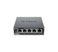 D-Link DES-105 - Switch de red con 5 puertos LAN Fast Ethernet 10/100 Mbps RJ-45, no gestionable Layer 2, carcasa metálica, color negro