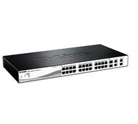 D-Link DES-1210-28P - Switch PoE 28 Puertos 10/100 Mbps (24 x PoE 802.3at/802.3af hasta un Total 193 W, 2 x Gigabit y 2 x Combo SFP 10/100/1000), VLAN automática para Video vigilancia y telefonía IP