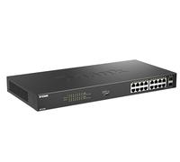 D-Link DGS-1018P Switch PoE Gigabit no administrado de 18 Puertos - 16 Puertos PoE+ (presupuesto de 240 W), 2 Enlaces ascendentes SFP, Plug and Play, Carcasa de Metal refrigerada por Ventilador