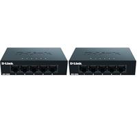 D-Link DGS-105GL Switch Gigabit 5 Puertos, sin gestión, 1000 megas por Puerto, Ethernet LAN, RJ-45, Plug&Play, Perfil bajo, metálico, conmutador, hub, sobremesa, sin Ventiladores, 802.3az EEE, Negro