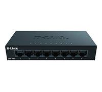 D-Link DGS-108GL 8-Port Gigabit Conmutador de Escritorio no administrado sin Ventilador, Perfil bajo, Carcasa de Metal, Plug and Play, 802.3az EEE Negro DGS-108GL