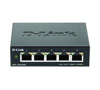 D-Link DGS-1100-05V2, Switch Smart 5 puertos Gigabit, RJ-45, Gestión web, Layer 2, VLAN, sobremesa, sin ventilador, IGMP Snooping, VoIP VLAN, QoS, Seguridad red, sin ventilador, Green