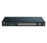 D-Link DGS-1100-26MPV2, Switch Smart 26 Puertos Gigabit, Combo, PoE, Power Over Ethernet, Gestión Web, Layer 2, VLAN, sin Ventilador, IGMP Snooping, VoIP VLAN, QoS, Seguridad Red, Montaje Rack