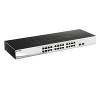 D-Link DGS-1210-26 - Switch 24 Puertos Gigabit y 2 Puertos SFP 100/1000 Mbps (Altura 1U, VLAN automática para Video vigilancia y telefonía IP)