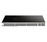 D-Link DGS-1210-48/E - Switch 48 Puertos Gigabit y 4 Puertos SFP Combo 100/1000 Mbps, Altura 1U, VLAN automática para Video vigilancia y telefonía IP - Solo Cable de alimentación de la UE