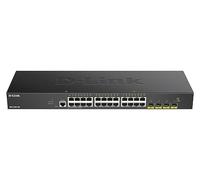 D-Link DGS-1250-28X - Switch 28 Puertos Gigabit Gestionable con UpLink a 10Gbps, Layer 2 y Layer 3 Lite (24x 10/100/1000BASE-T, 4X 10G uplink SFP+ y 1x Consola RJ-45), Negro