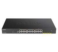 D-Link DGS-1250-28XMP - Switch 28 puertos PoE Gigabit Gestionable con UpLink a 10Gbps, Layer 2 y Layer 3 Lite (24x 10/100/1000BASE-T PoE, 4x 10G uplink SFP+ y 1x consola RJ-45), Negro