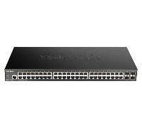 D-Link DGS-1250-52X/E - Switch 52 Puertos Gigabit Gestionable Layer 2/3 (48x Base-T Puertos, 4X 10G SFP+) - Solo Cable de alimentación de la UE