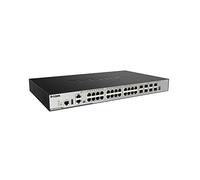 D-Link DGS-3630-28TC/SI - Switch Gigabit Gestionable Layer 3 (20 puertos 10/100/1000 Mbps, 4 puertos SFP Combo, 4 puertos 10 GbE SFP+, detección de bucles, apilable, prevención de fuga de datos)