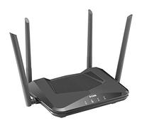 D-Link DIR-X1560 Router Gaming Wi-Fi 6 1500 Mbps, control por voz Alexa, Google Home, seguridad wifi WPA3, MU-MIMO, dual-band, Triple VLAN compatible Movistar, control parental, 4 x LAN Gigabit, negro