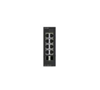 Switch Industrial PoE D-Link DIS-100G-10P, 10 Puertos Gigabit no gestionado, 8 PoE+, 2 SFP uplink, presupuesto PoE 240 W, Carcasa metálica IP30, sin Ventilador, -40 a 75 °C, Montaje en Carril DIN