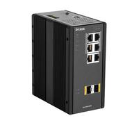 D-Link DIS-300G-8PSW - Switch de Red Industrial Gestionado Gigabit con 4 Puertos PoE+ de 120W, 2 Puertos RJ45, 2 Ranuras SFP, -40°C a +75°C, Montaje en RIEL DIN y Garantía de 5 Años
