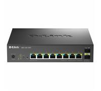 D-Link DMS-1250-10SPL Switch Gestionado L2/L3, 8 Puertos 2.5G Multi-Gigabit PoE+ (120W), 2 Puertos Combo SFP+ 10G, Montaje en Rack