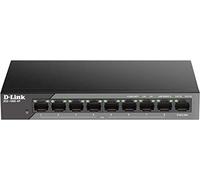 D-Link DSS-100E-9P, Switch Fast Ethernet, Long Range PoE 250 metros, sin gestión, 92 W PoE budget, 8p Fast Ethernet PoE, 1p Gigabit LAN, protección 6kv Surge, sin ventilador, metálico