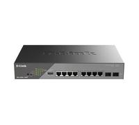 D-Link DSS-200G Switch Gigabit Ethernet 8x 10/100/1000 Mbps PoE, 2x SFP 1000 Mbps, PoE 130W, 6kV Protección Contra Sobretensiones, Color Gris