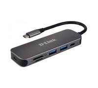 D-Link DUB-2325 base para portátil y replicador de puertos USB Tipo C Gris