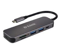 D-Link DUB-2325 base para portátil y replicador de puertos USB Tipo C Gris