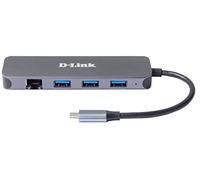 HUB USB D-Link USB-C Macho > 3 x USB 3.0 (SS) + 1 x USB-C (Thunderbolt 3) (PD60W) + 1 x RJ45