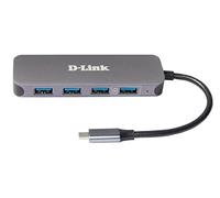 D-Link DUB-2340, Hub USB-C 4 en 1, 4 Puertos USB 3.0, 1 Puerto USB-C Hembra con Carga, Compatible PC, MacBook Pro, MacBook Air, iPad Pro, Chromebook, Surface Pro