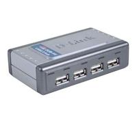 D-Link DUB-H4 - Hub de 4 USB 2.0, negro (enchufe británico)