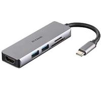 D-Link DUB-M530 base para portátil y replicador de puertos Alámbrico USB 3.2 Gen 1 (3.1 Gen 1) Type-C Aluminio, Negro