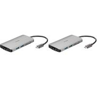D-Link DUB-M810 - Hub USB Tipo C, 8 en 1, Adaptador USB C con HDMI 4K y 1080p, 2 Puertos USB3/USB2, Puerto Red 1 Gbps, Lector SD y microSD, 1 x USB C de Carga/Datos hasta 100W (Paquete de 2)