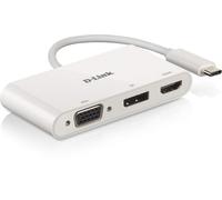 D-Link DUB-V310 3-in-1 USB-C Hub with HDMI/VGA/DisplayPort Adapter for MacBook P