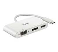 HUB USB D-Link USB-C Macho para 1 x HDMI + 1 x DisplayPort + 1 x VGA