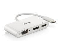 D-Link DUB-V310 base para portátil y replicador de puertos Alámbrico USB 3.2 Gen 1 (3.1 Gen 1) Type-C Blanco